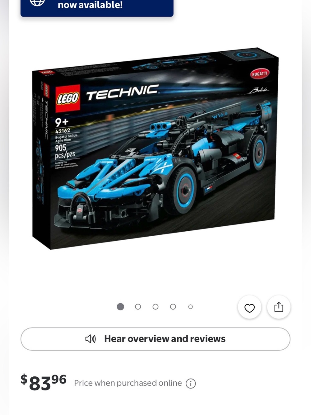 Lego Technic Bugatti Bolide - Black & Yellow - Picture 4 of 4